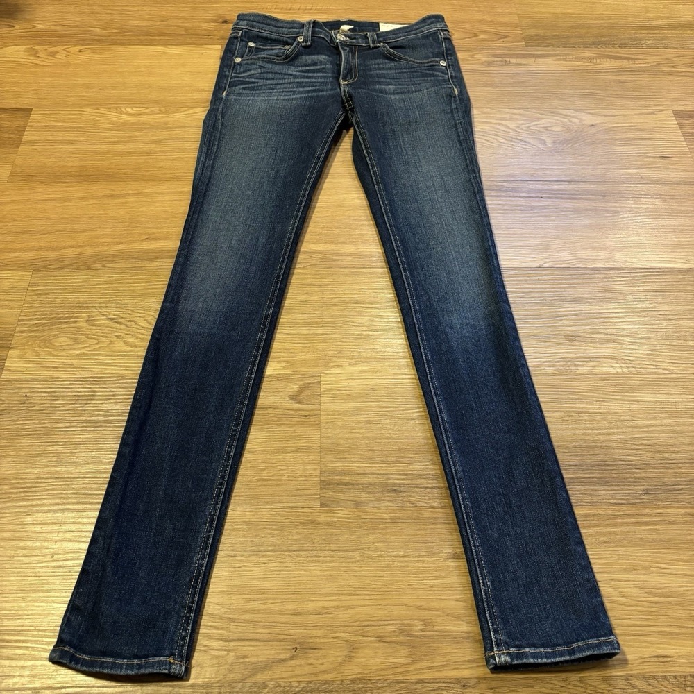 Rag & Bone Jeans Womens 25 Low Rise Skinny Preston Dark Blue Denim W1502K520